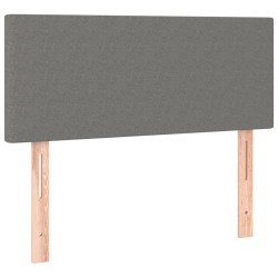 Sommier à lattes de lit avec matelas Gris foncé 120x200cm Tissu 