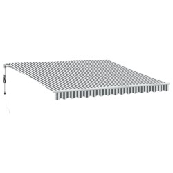 Auvent rétractable automatique anthracite et blanc 400x350 cm 