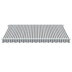 Auvent rétractable automatique anthracite et blanc 400x350 cm 