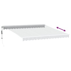 Auvent rétractable automatique anthracite et blanc 400x350 cm 