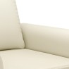 Ensemble de canapés 2 pcs avec coussins Crème Similicuir 