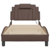 Cadre de lit avec LED sans matelas marron 80x200 cm 