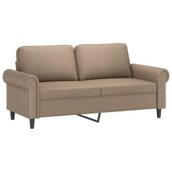 Ensemble de canapés 2 pcs avec coussins Cappuccino Similicuir 