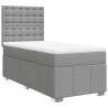 Sommier à lattes de lit avec matelas gris clair 80x200 cm tissu 