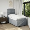 Sommier à lattes de lit avec matelas gris clair 80x200 cm tissu 