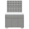 Sommier à lattes de lit avec matelas gris clair 80x200 cm tissu 