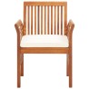 Chaises de jardin avec coussins lot de 4 Bois d'acacia massif 