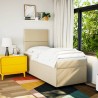 Sommier à lattes de lit avec matelas Crème 90x200 cm Tissu 