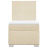 Sommier à lattes de lit avec matelas Crème 90x200 cm Tissu 