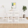 Ensemble de bar 7 pcs Blanc Bois de pin massif 