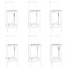 Ensemble de bar 7 pcs Blanc Bois de pin massif 