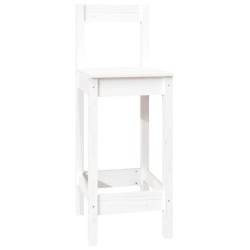 Ensemble de bar 7 pcs Blanc Bois de pin massif 