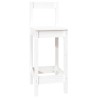 Ensemble de bar 7 pcs Blanc Bois de pin massif 