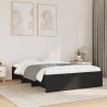 Cadre de lit sans matelas noir 135x190 cm bois d'ingénierie 