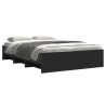 Cadre de lit sans matelas noir 135x190 cm bois d'ingénierie 