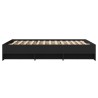 Cadre de lit sans matelas noir 135x190 cm bois d'ingénierie 