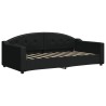 Lit de jour avec gigogne et matelas noir 90x190 cm tissu 