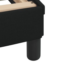 Lit avec matelas noir 200x200 cm tissu 