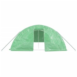Serre avec cadre en acier vert 40 m² 8x5x2,3 m 