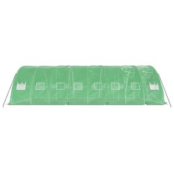 Serre avec cadre en acier vert 40 m² 8x5x2,3 m 