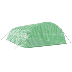 Serre avec cadre en acier vert 40 m² 8x5x2,3 m 