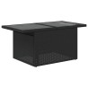 Salon de jardin 6 pcs avec coussins noir résine tressée 