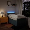 Sommier à lattes de lit avec matelas Bleu 90x190 cm Tissu 
