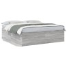 Cadre de lit sans matelas sonoma gris 200x200 cm 
