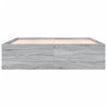 Cadre de lit sans matelas sonoma gris 200x200 cm 