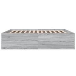 Cadre de lit sans matelas sonoma gris 200x200 cm 