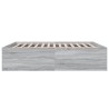 Cadre de lit sans matelas sonoma gris 200x200 cm 