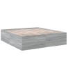 Cadre de lit sans matelas sonoma gris 200x200 cm 