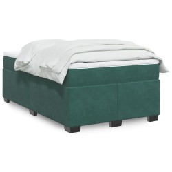 Sommier à lattes de lit avec matelas vert foncé 120x190 cm 