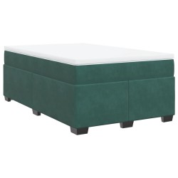 Sommier à lattes de lit avec matelas vert foncé 120x190 cm 