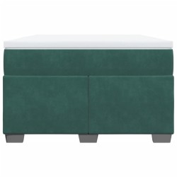 Sommier à lattes de lit avec matelas vert foncé 120x190 cm 