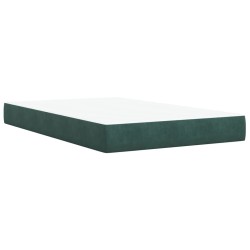 Sommier à lattes de lit avec matelas vert foncé 120x190 cm 