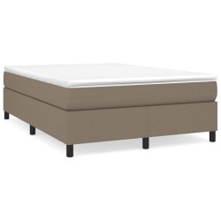 Sommier à lattes de lit avec matelas Taupe 140x190 cm Tissu 