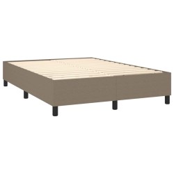 Sommier à lattes de lit avec matelas Taupe 140x190 cm Tissu 