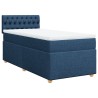 Sommier à lattes de lit avec matelas Bleu 90x190 cm Tissu 