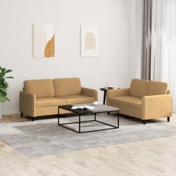 Ensemble de canapés 2 pcs marron velours 