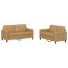 Ensemble de canapés 2 pcs marron velours 
