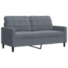 Ensemble de canapés 2 pcs avec coussins Gris foncé Velours 