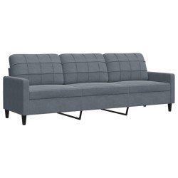 Ensemble de canapés 2 pcs avec coussins Gris foncé Velours 