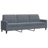 Ensemble de canapés 2 pcs avec coussins Gris foncé Velours 
