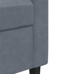 Ensemble de canapés 2 pcs avec coussins Gris foncé Velours 