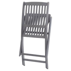 Chaises pliables d'extérieur lot de 8 et coussins Bois d'acacia 