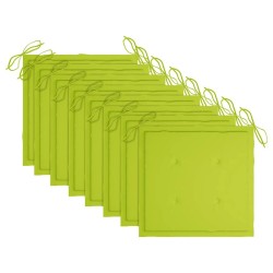 Chaises pliables d'extérieur lot de 8 et coussins Bois d'acacia 