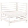 Salon de jardin 6 pcs Blanc Bois de pin massif 