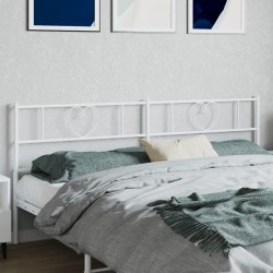 Tête de lit métal blanc 200 cm 