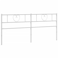 Tête de lit métal blanc 200 cm 